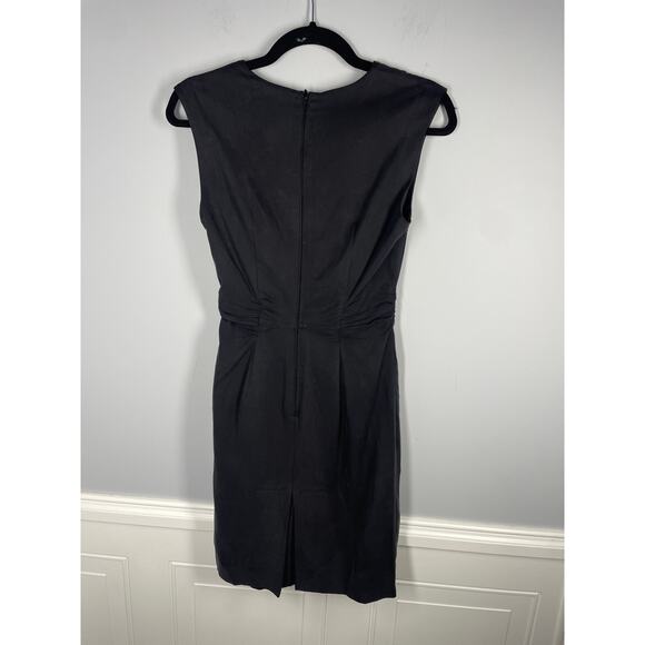 Moulinette Soeurs, Size 2, Black Shift Dress, Silk/Cotton Blend, Herringbone - Picture 5 of 6
